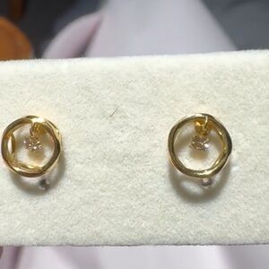 COPY - 18k Dancing diamond earrings .